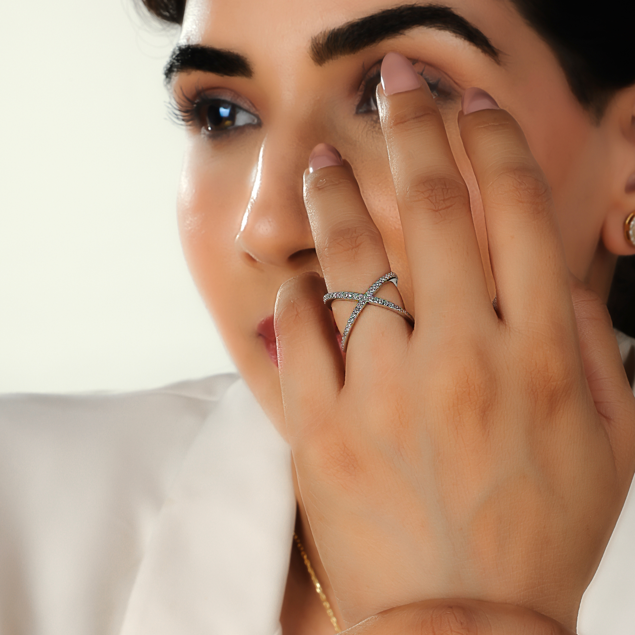 Bold Statement Crisscross Ring- Hallmarked 925 Sterling Silver